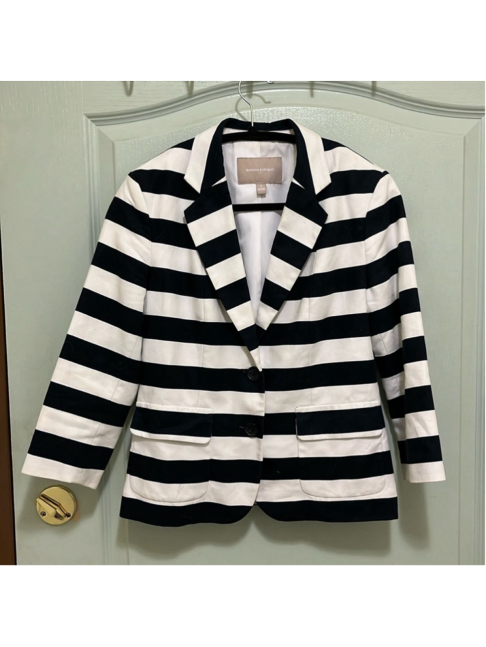 Banana Republic Used Blue Striped Blazer